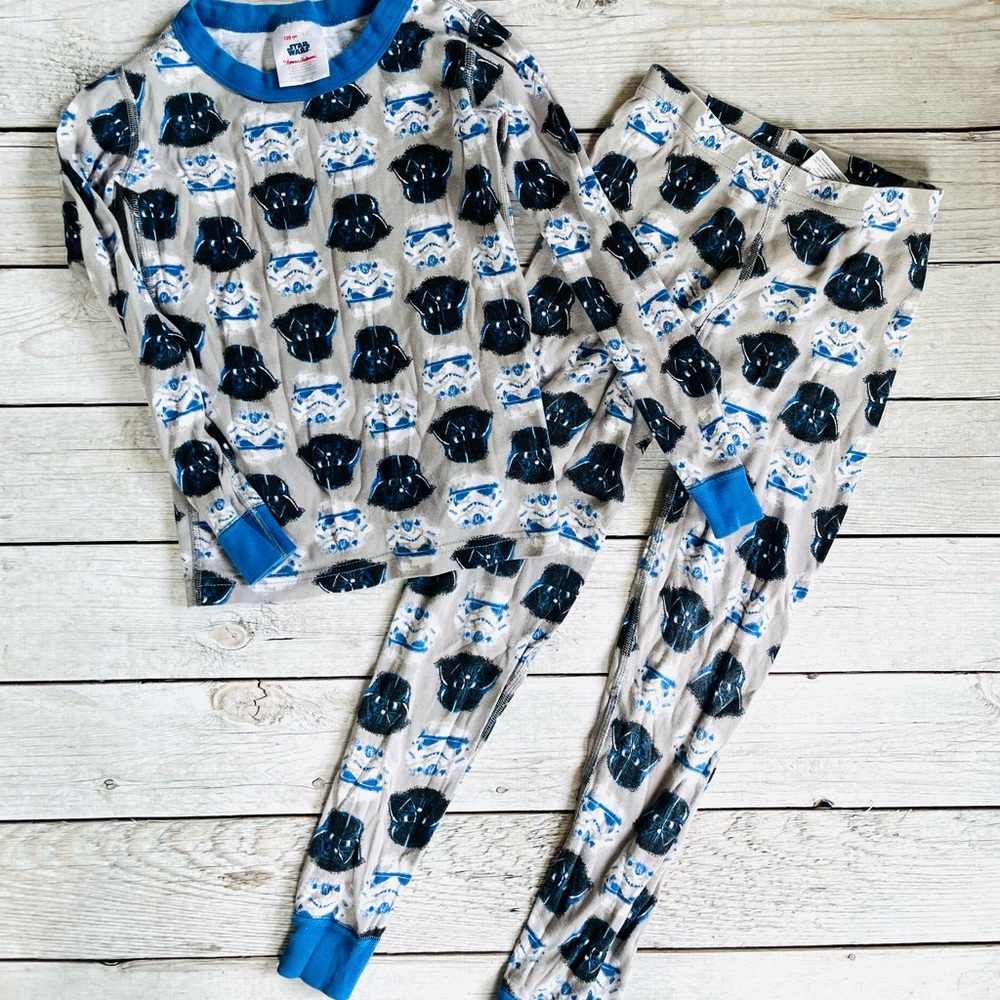 Hanna Andersson Blue and Black Dog Print Pajama Set